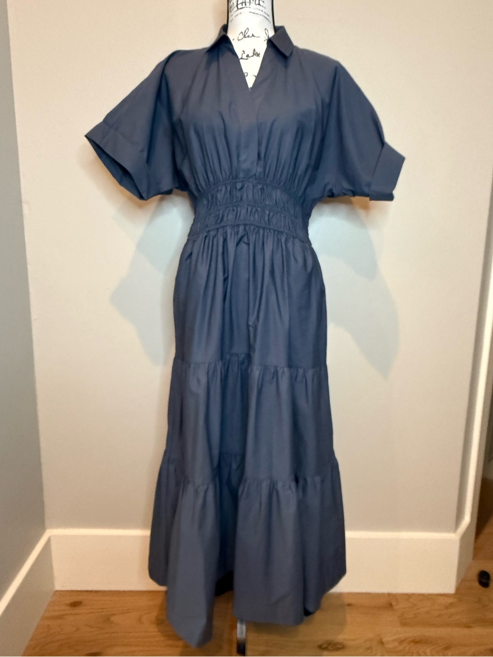 Anthropologie Somerset Navy Maxi Shirt Dress, Small Petite NWOT - Picture 4 of 16